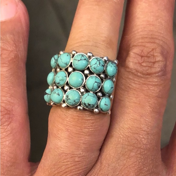 Turquoise and silver ring - Picture 6 of 6